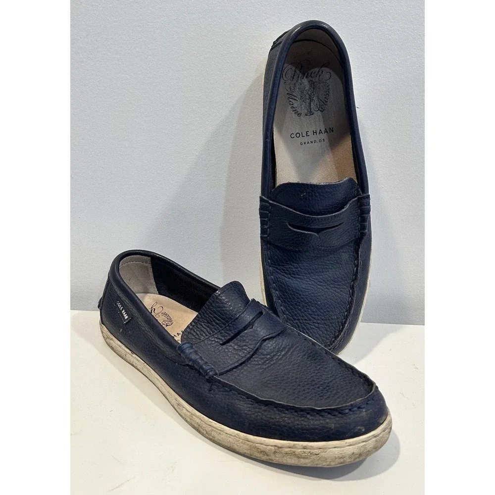 Cole Haan Loafer Men US 9.5 M Navy Grand OS Pinch Maine Classic‎ Penny Loafer